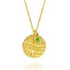 St Andrews collection   Silver gilt pendant with peridot - Dominic Walmsley