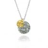 Sterling silver and gilt double pendant - Dominic Walmsley